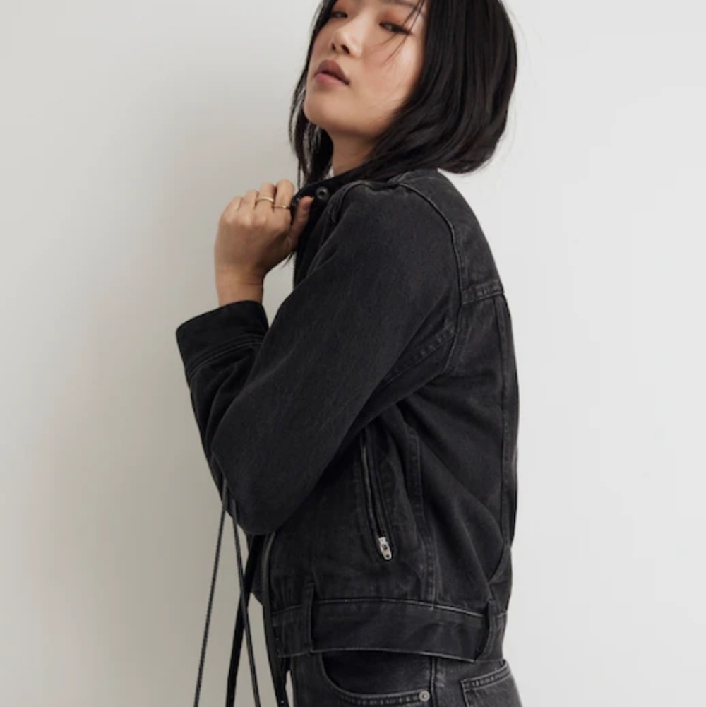 NWT Madewell Denim Moto Jacket